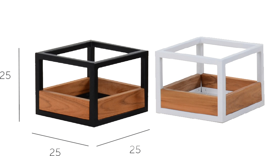 Planter Alu Small - Teak