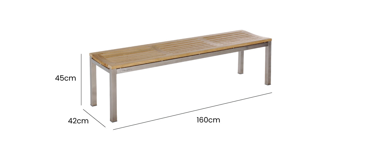 Abacus SS Backless Bench 160