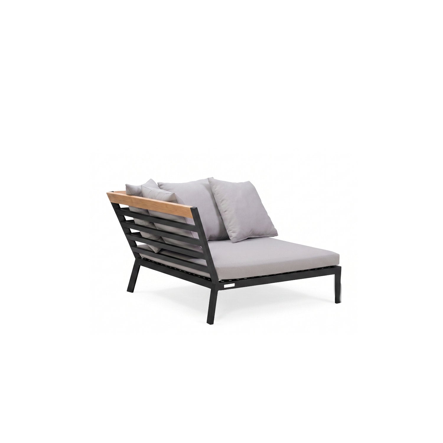 Abacus Alu Half Daybed Black - Olefin Grey