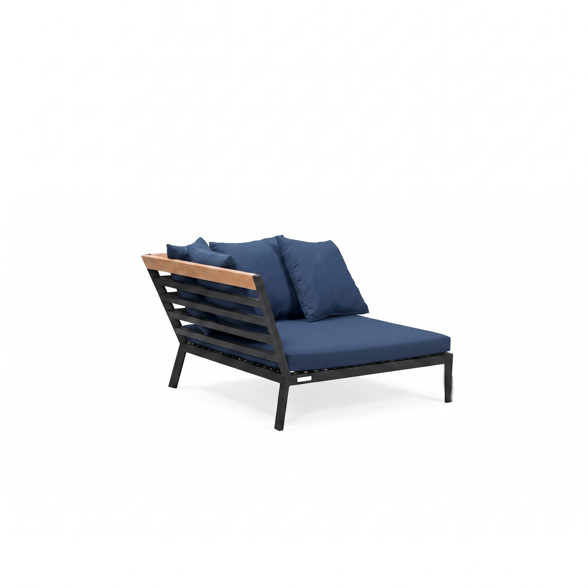 Abacus Alu Half Daybed Black - Olefin Navy