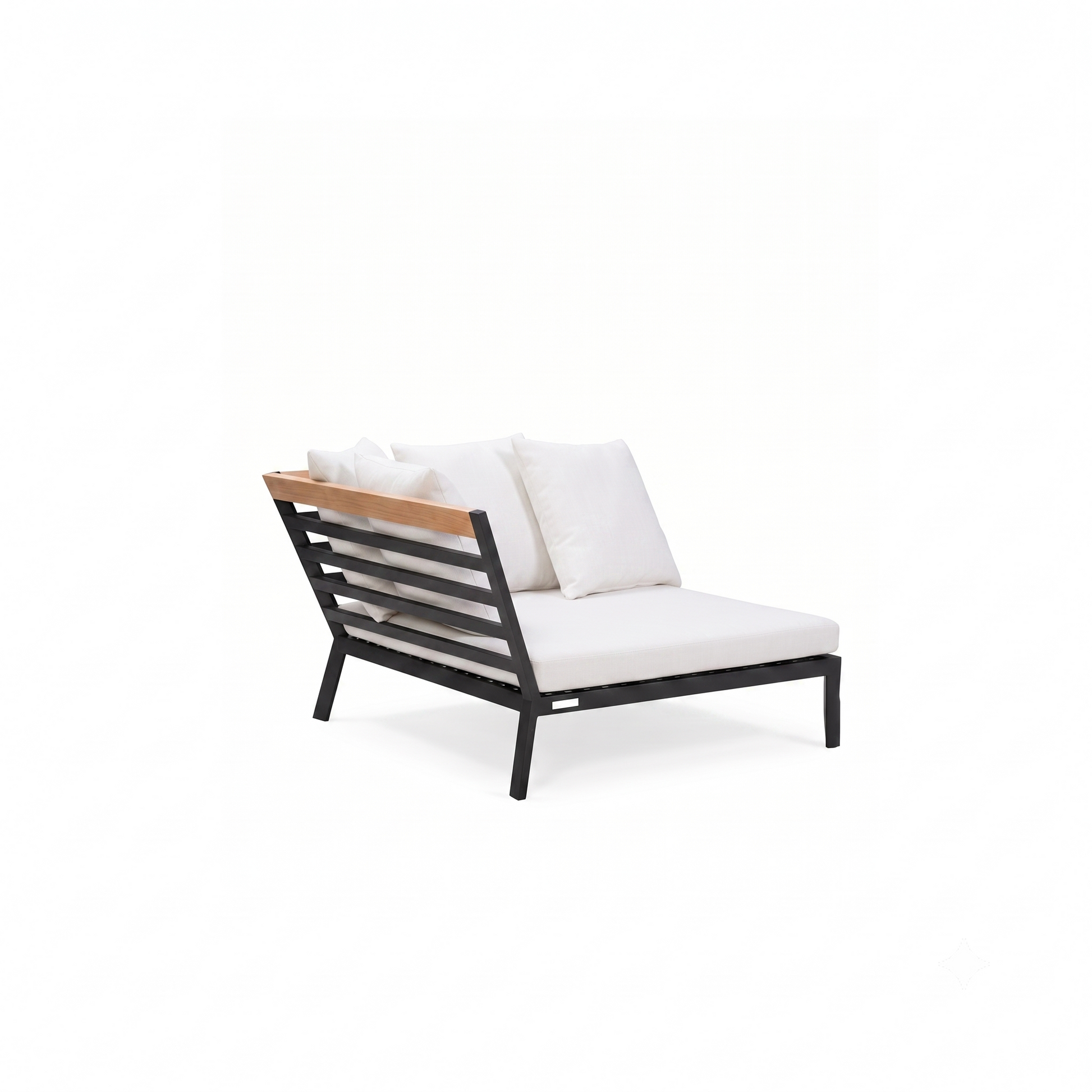 Abacus Alu Half Daybed Black - Olefin White