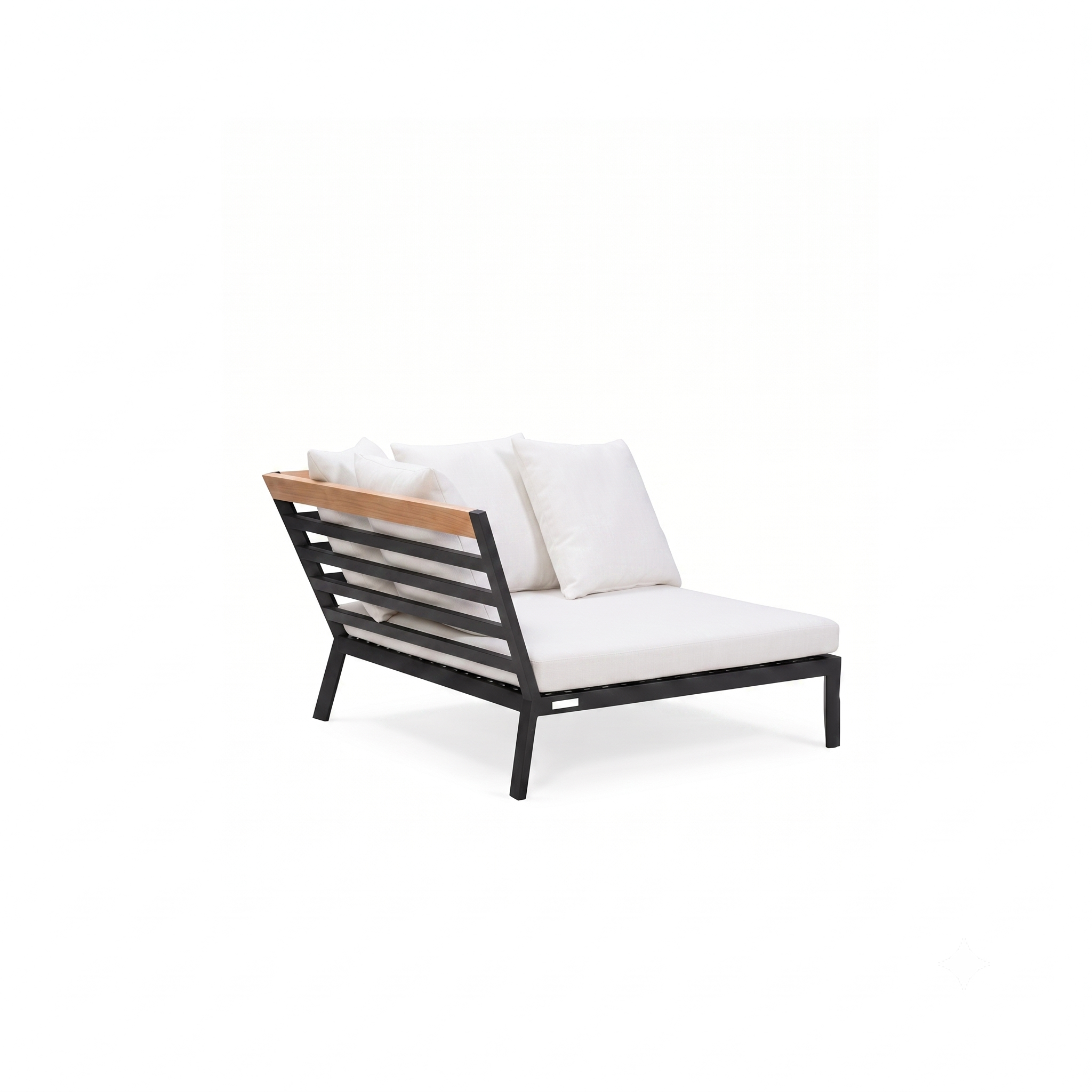 Abacus Alu Half Daybed Black - Olefin White