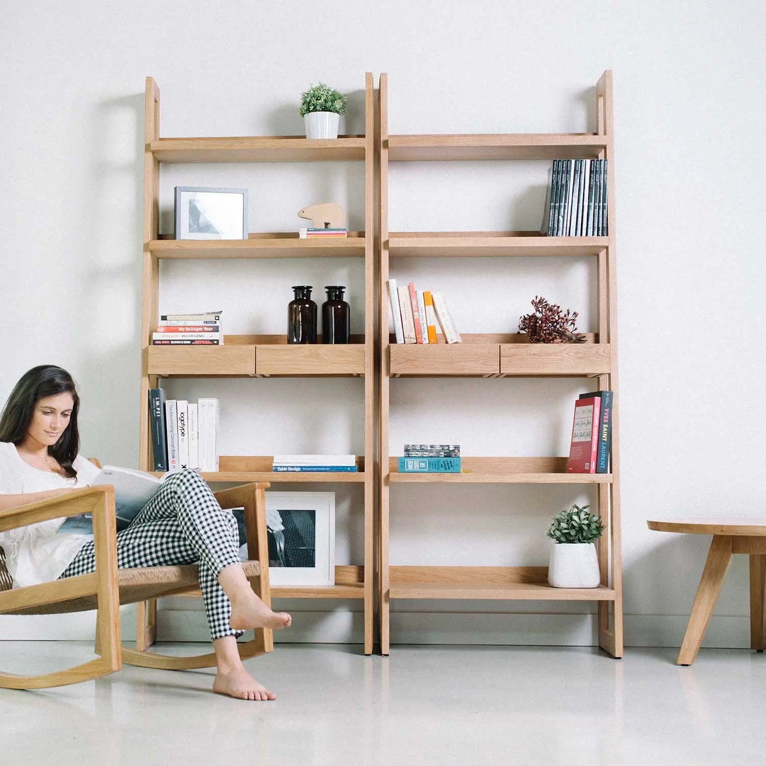 Alto Bookcase Oak   Wintons Teak