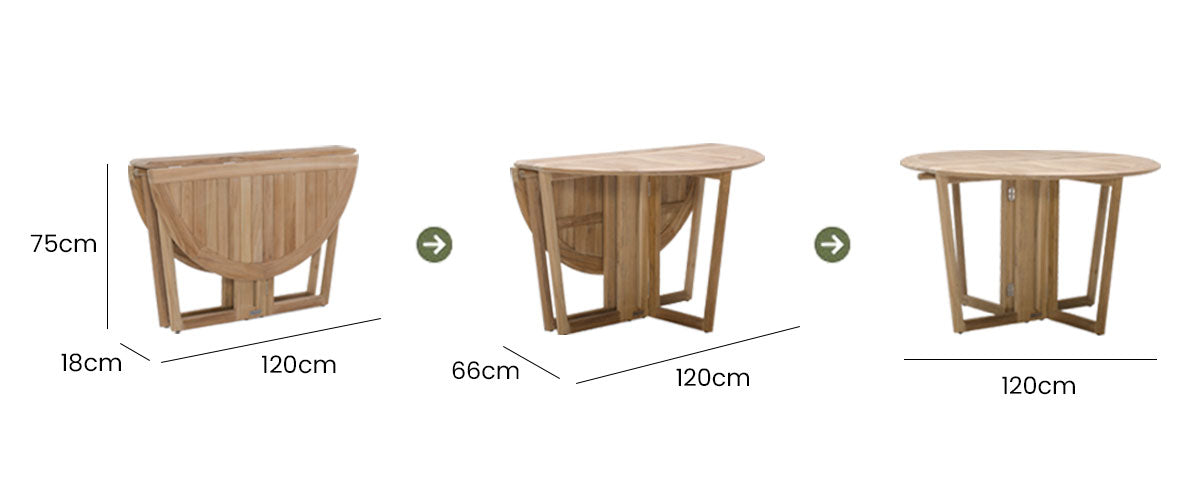 Alto Round Gateleg Table 120