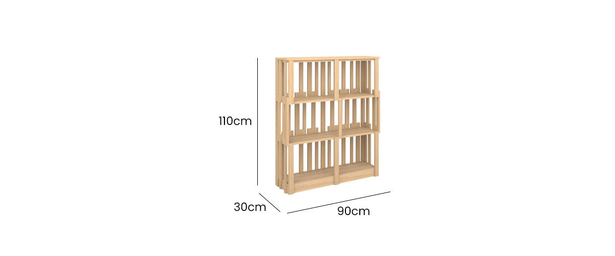 Anca Low Bookcase 90