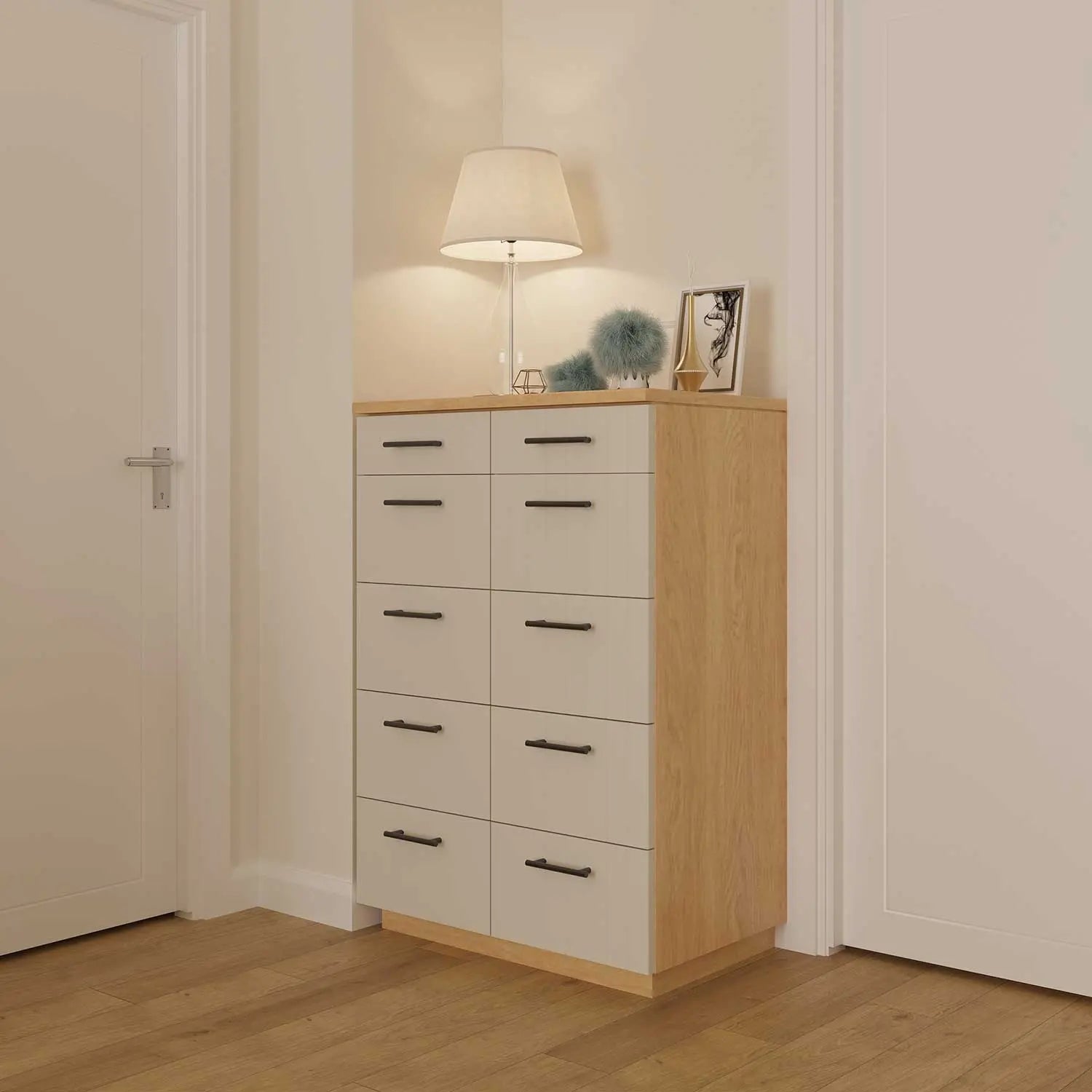 Booker 5 Drawer Tallboy 80   Wintons Teak