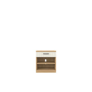 Booker 1 Drawer Bedside Oak   Wintons Teak