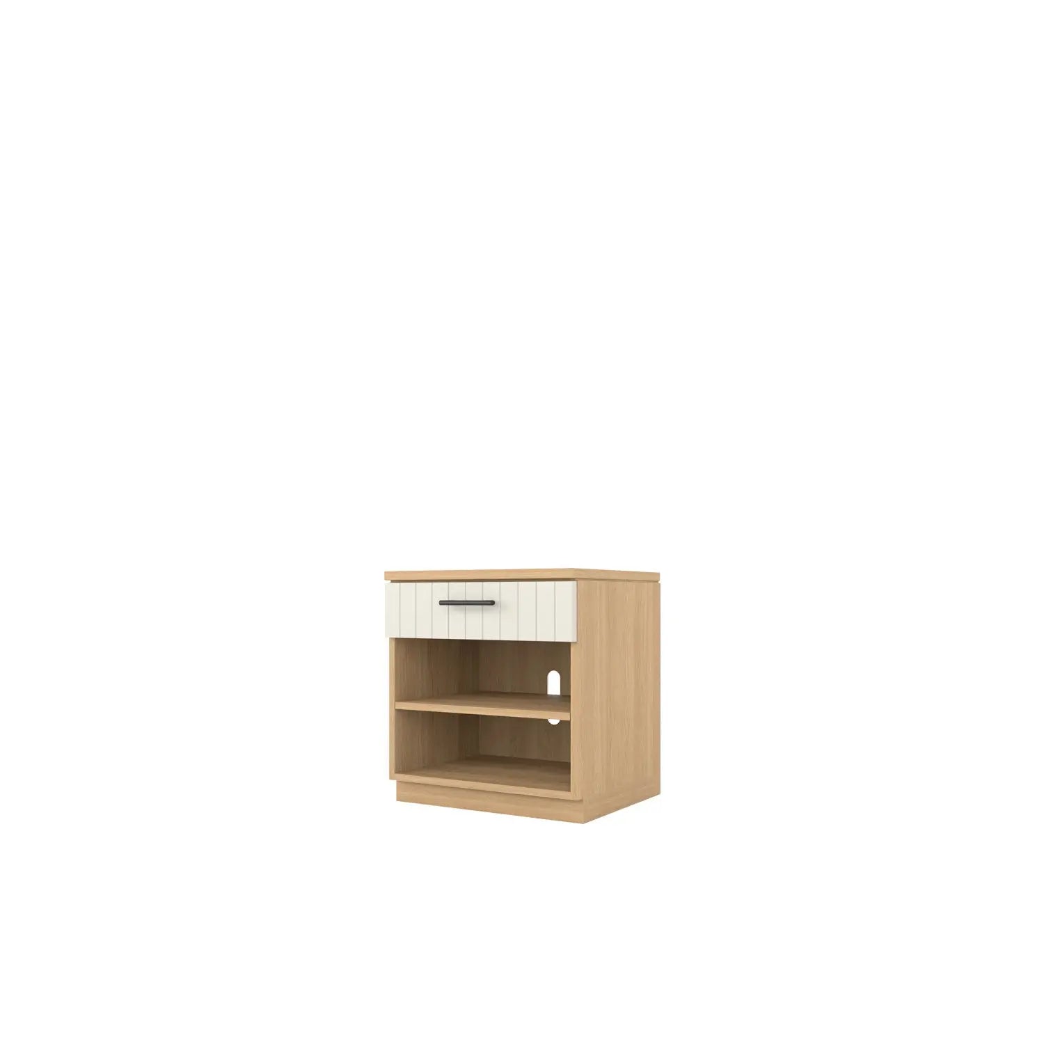 Booker 1 Drawer Bedside Oak   Wintons Teak