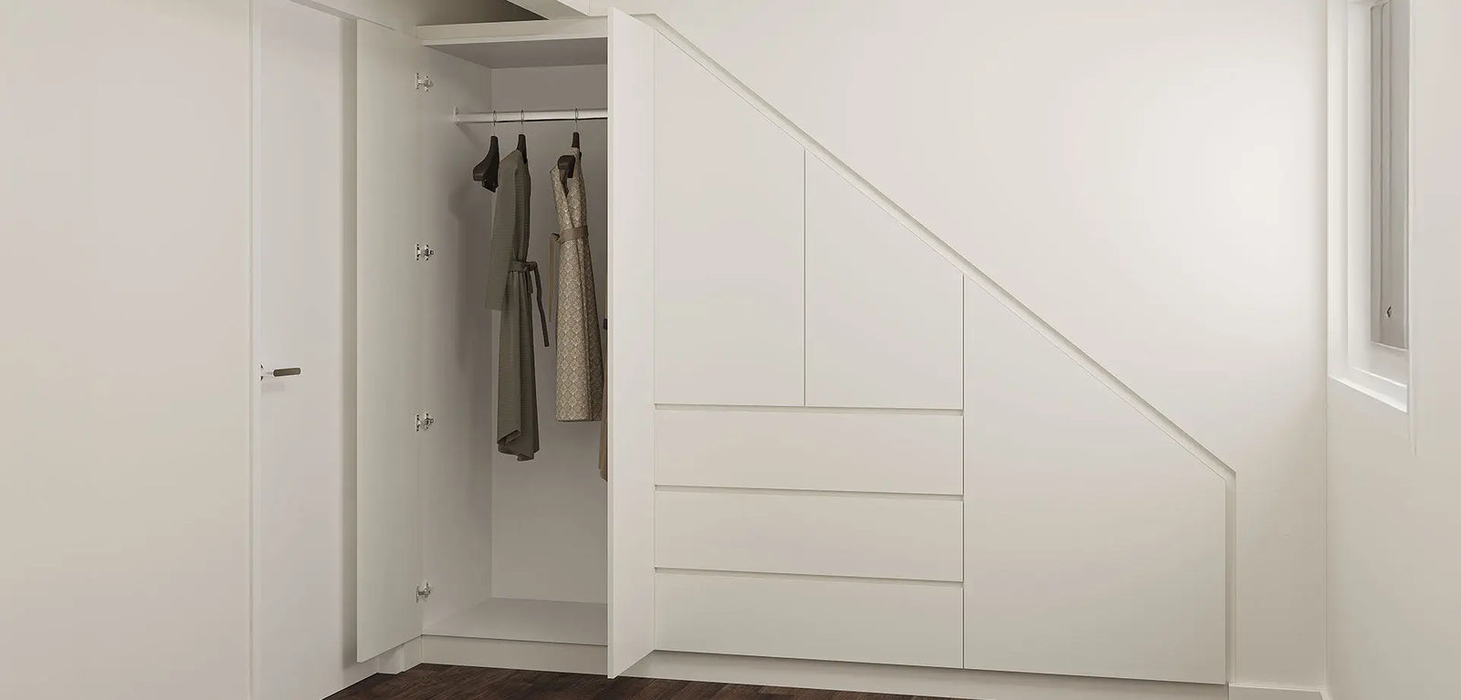 Precision Fit Attic Wardrobe   Wintons Teak