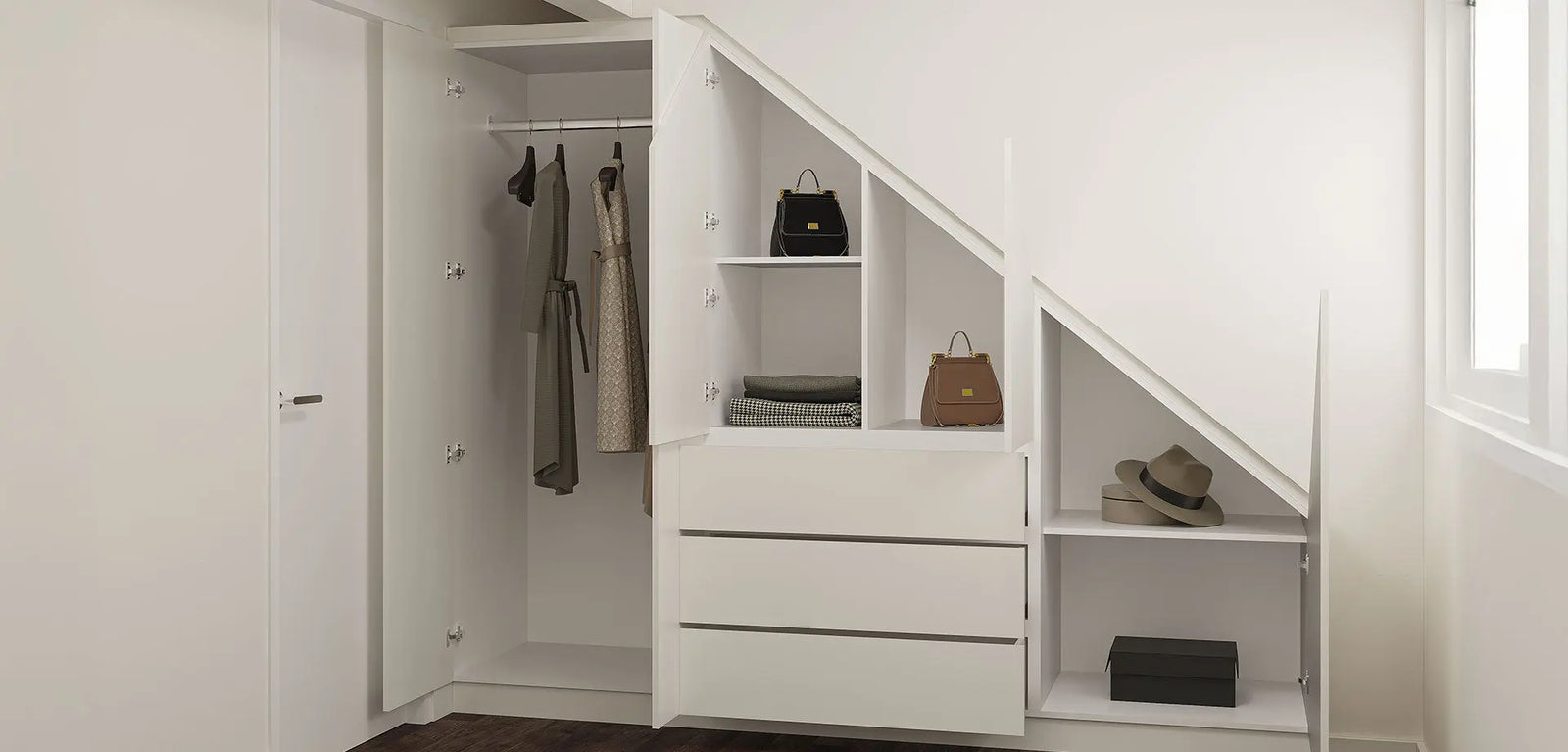 Precision Fit Attic Wardrobe   Wintons Teak