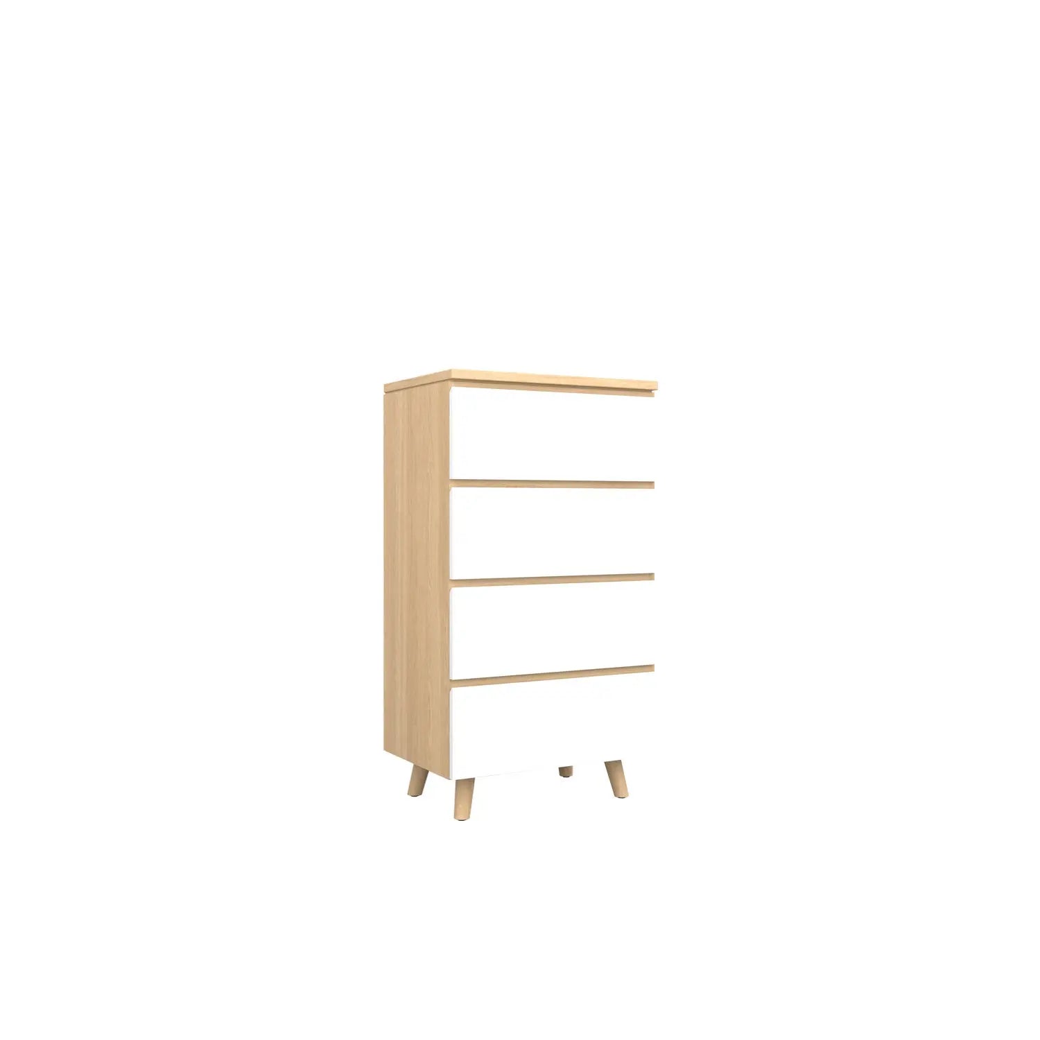 Fritz Tallboy 60 Oak - Oak/White / Oak Veneer