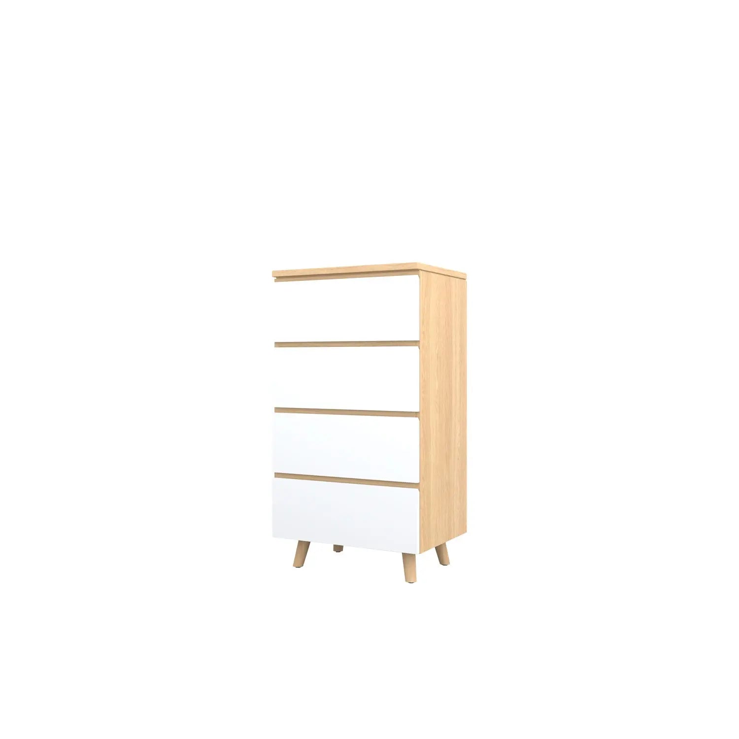 Fritz Tallboy 60 Oak - Oak/White / Oak Veneer