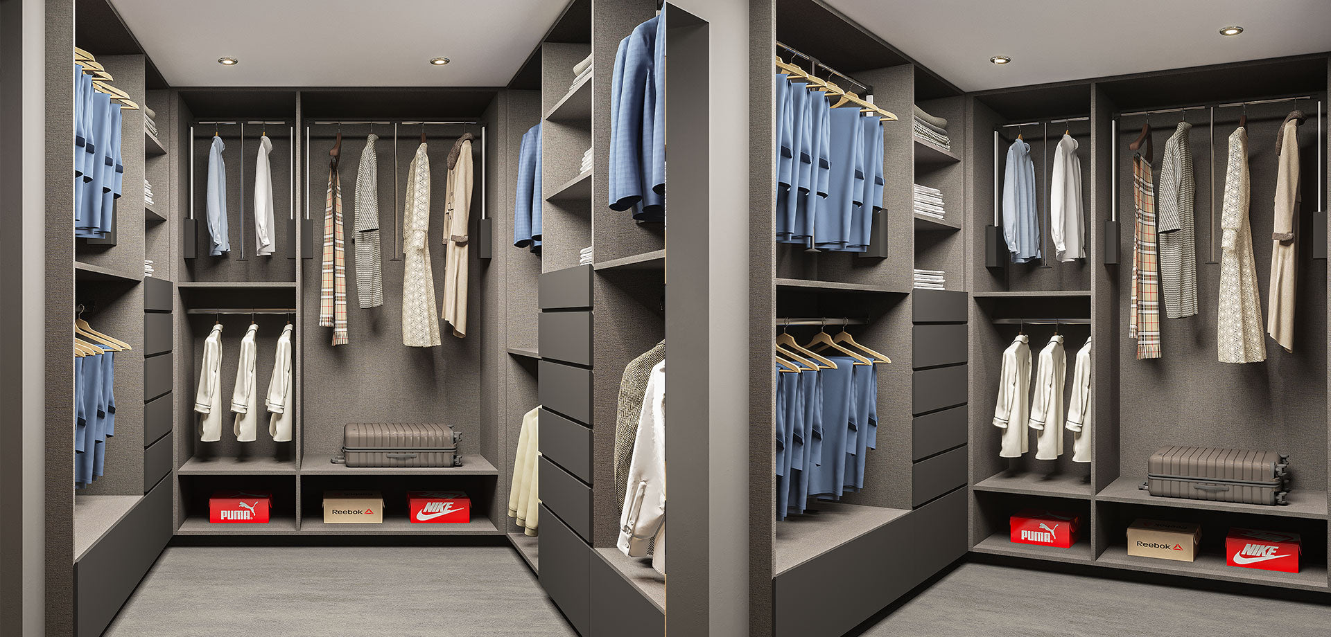 Main Bedroom Walk-In Robe with Pulley Rails