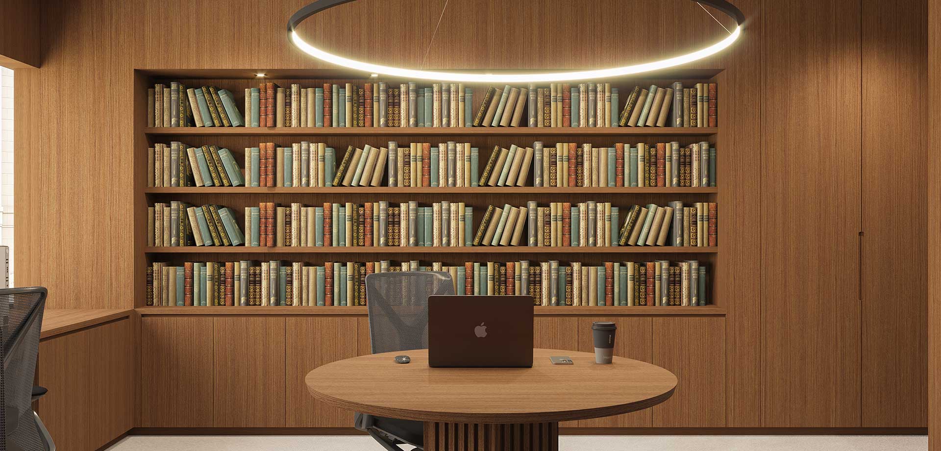 Bespoke Law Office Fitout with Walnut Veneer Panelling