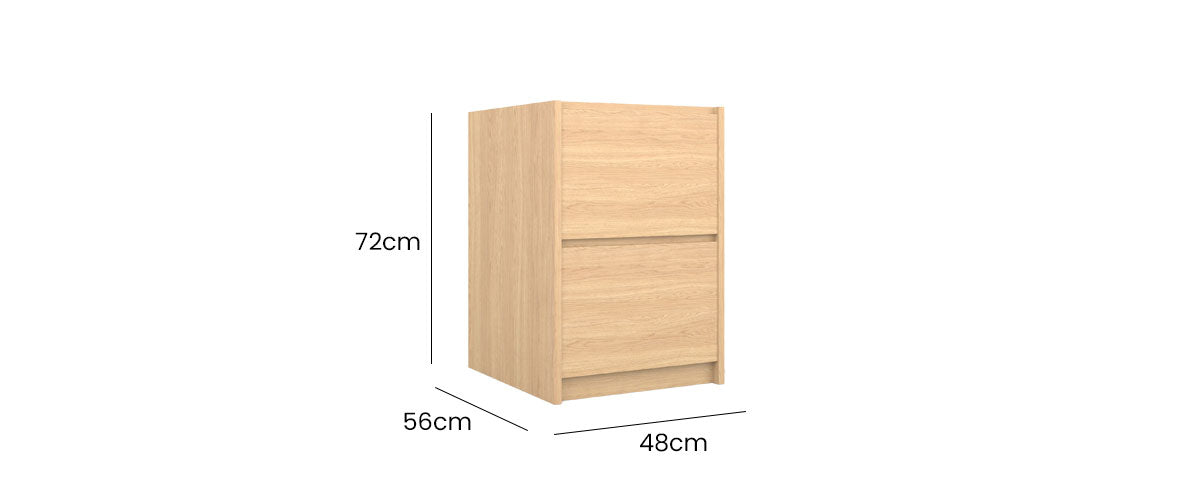 Kara 2 Filing Drawer Desk Base
