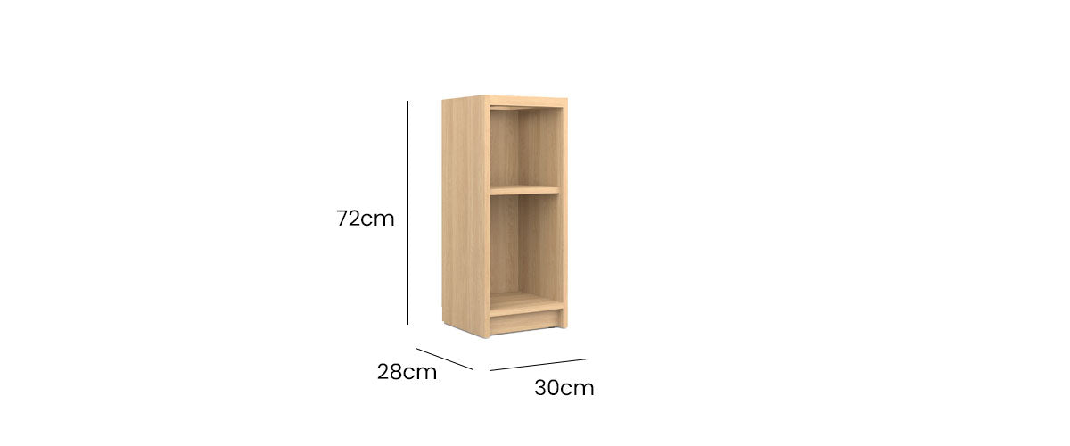 Kara Mid Desk Base Bookcase