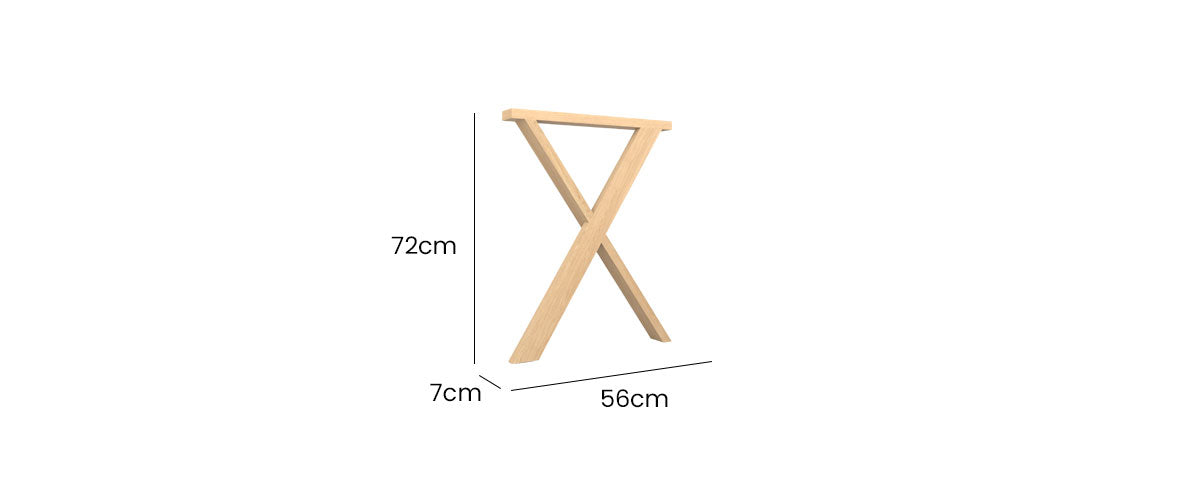 Kara X Frame Desk Base