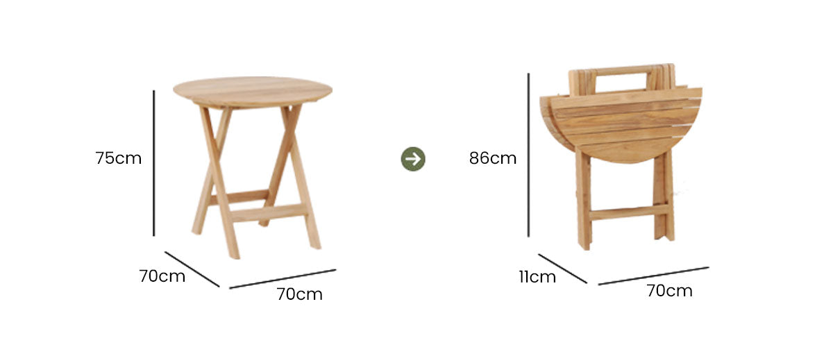 Morse Round Outdoor Folding Table