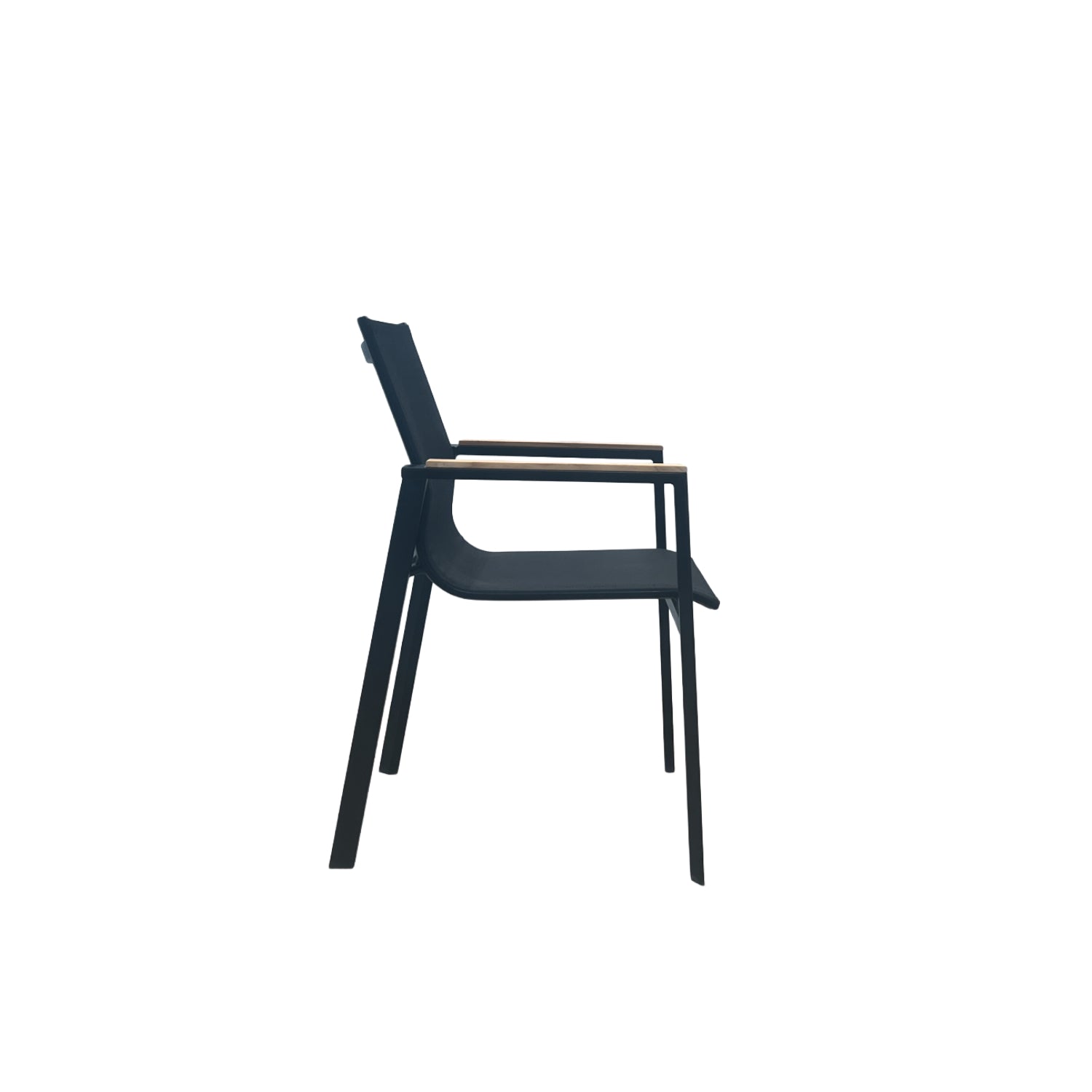 Oriva Alu Stacking Chair Black