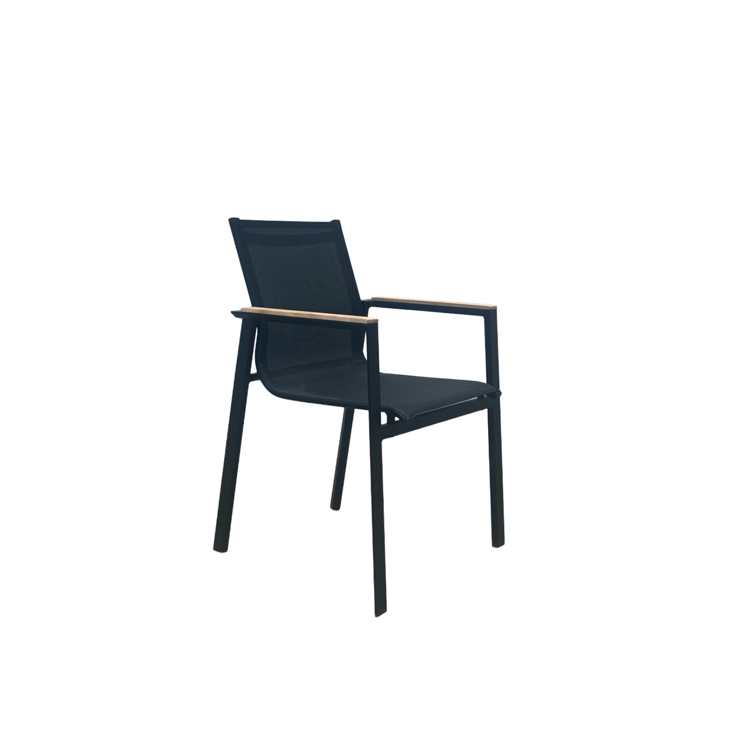 Oriva Alu Stacking Chair Black