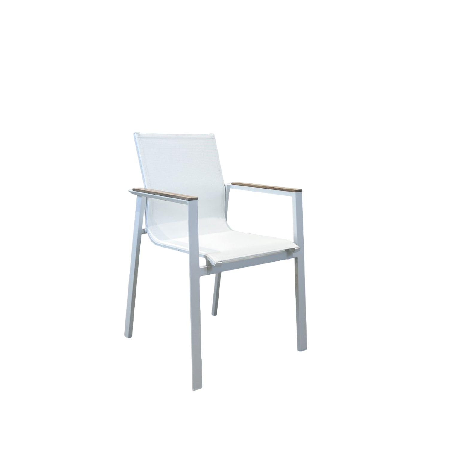 Oriva Alu Stacking Chair White