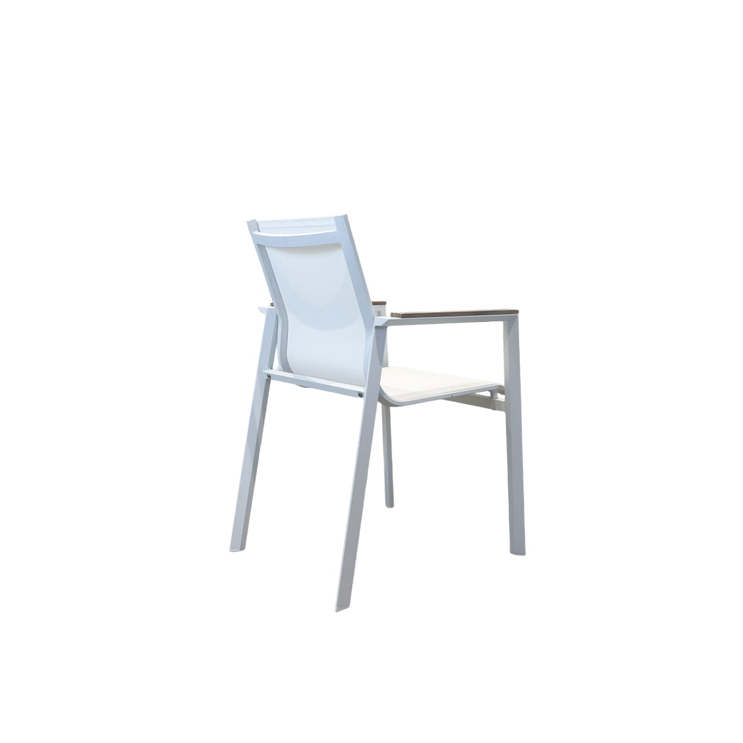 Oriva Alu Stacking Chair White