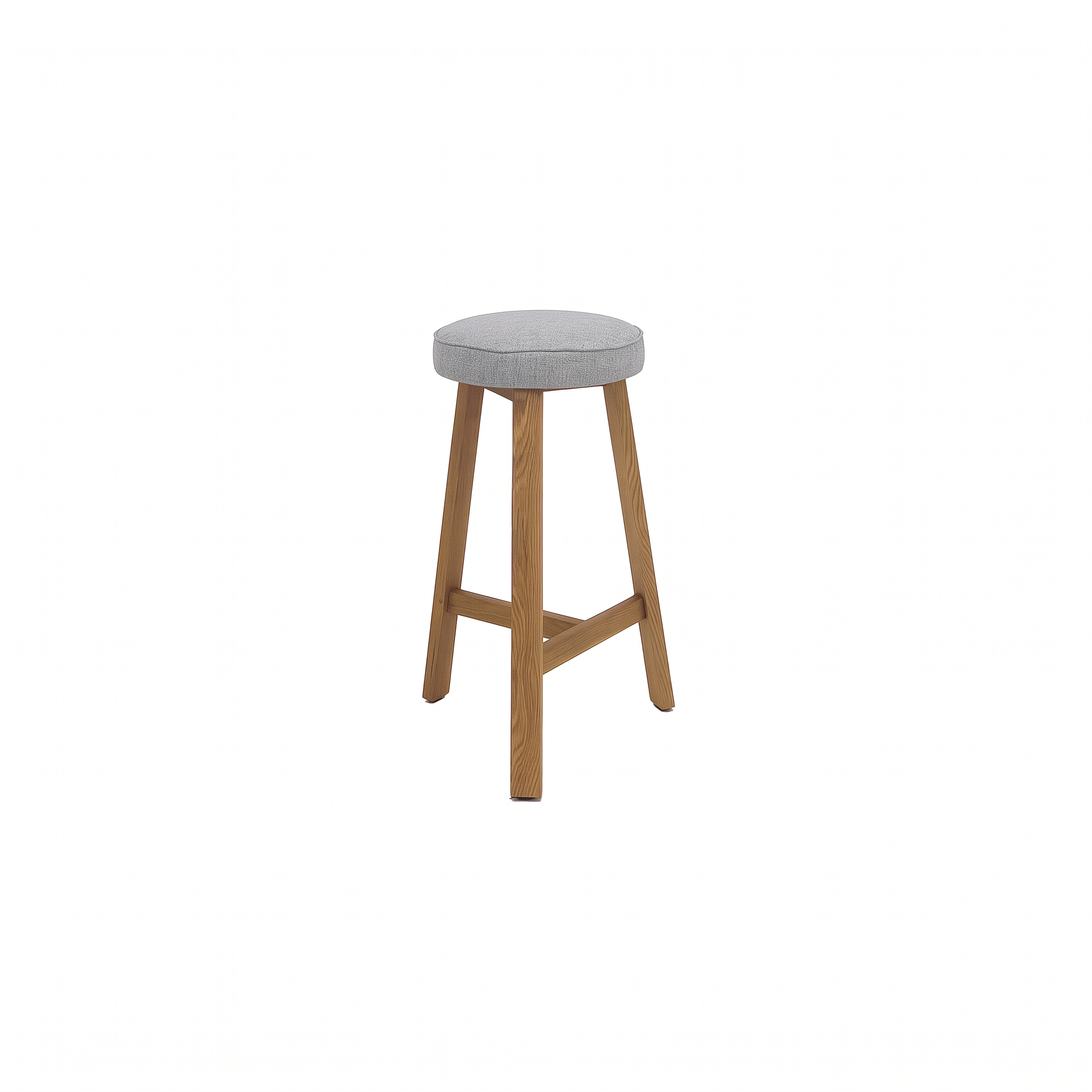 Oto Bar Stool Oak - Upholstered Seat - Karl Ash