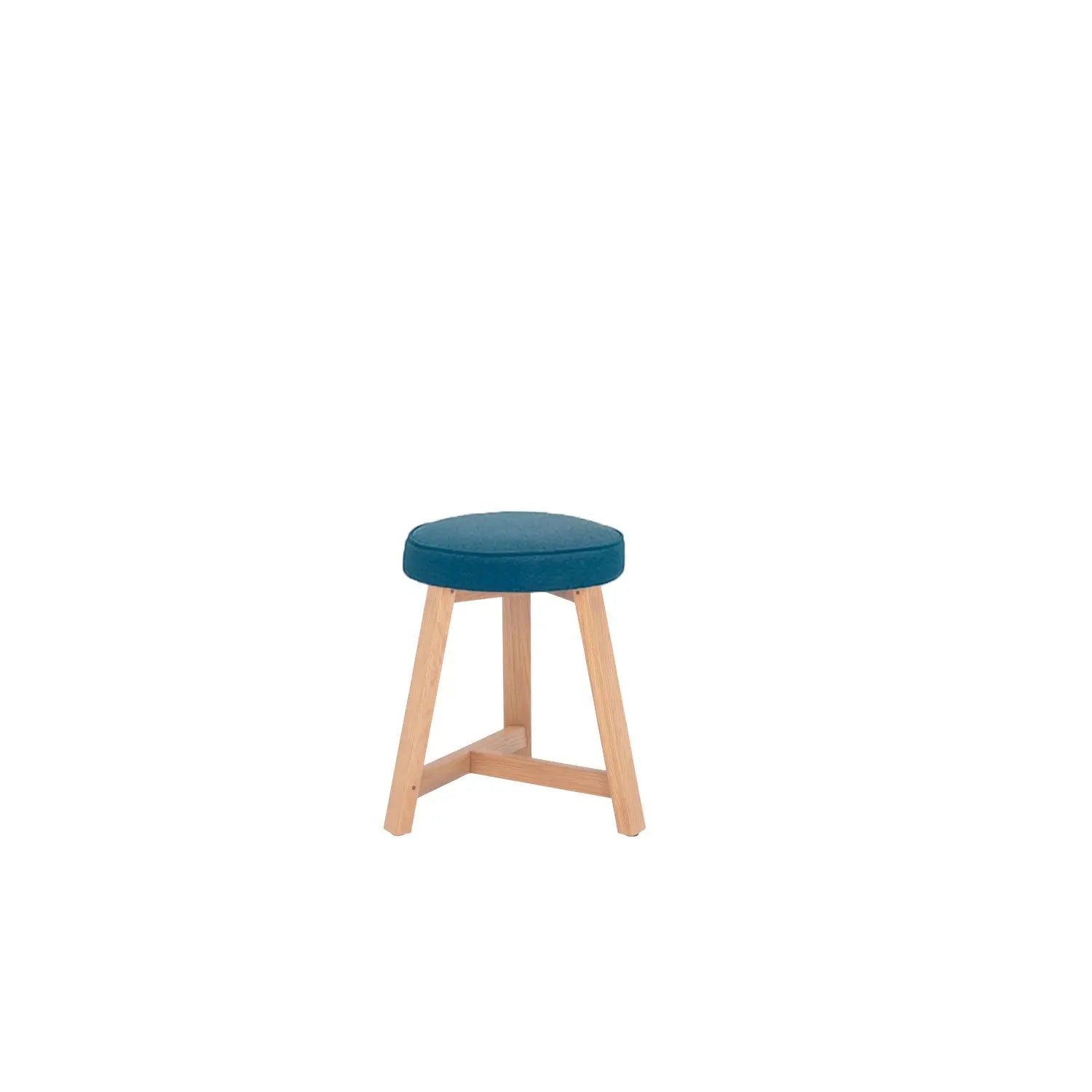 Oto Dining Stool Oak - Upholstered Seat - Blaze 121