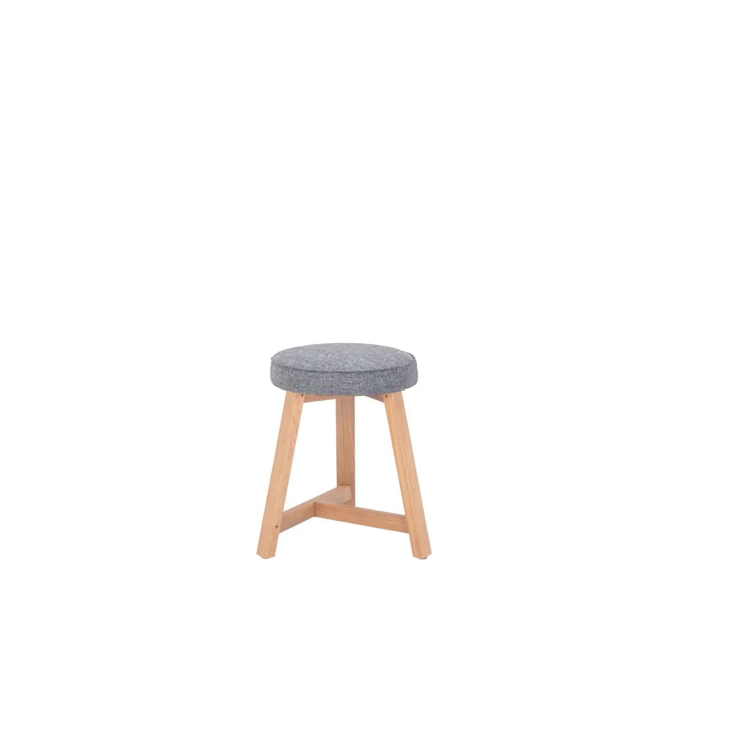 Oto Dining Stool Oak - Upholstered Seat - Karl Ash