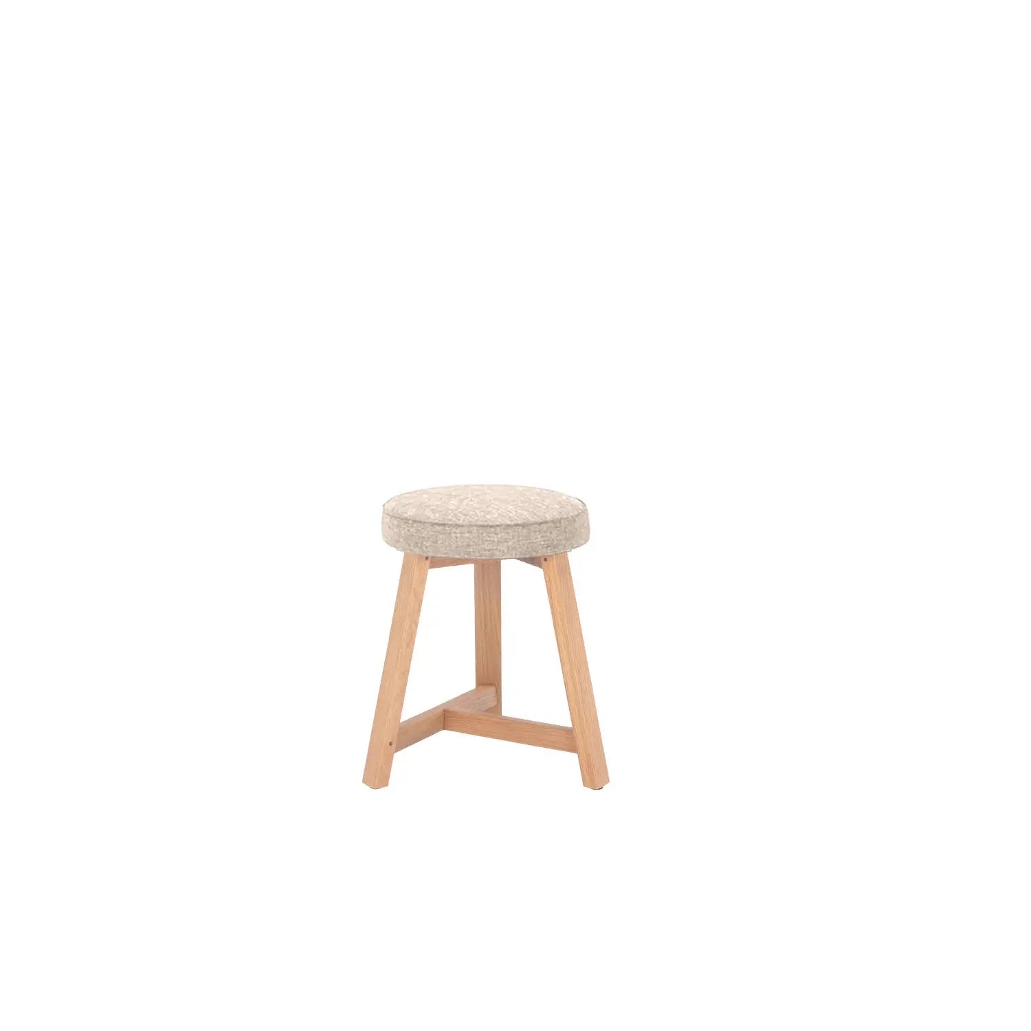 Oto Dining Stool Oak - Upholstered Seat - Karl Wheat