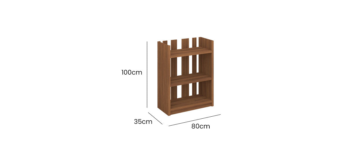 Palma Low Bookcase 80