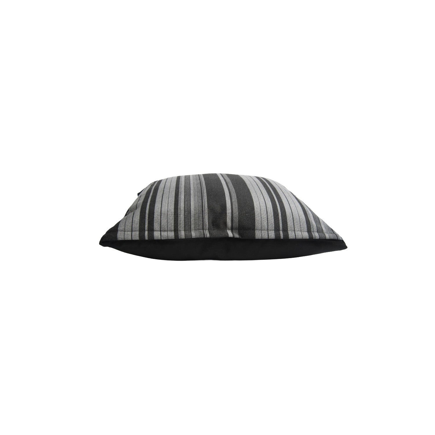 Outdoor Throw Pillow 60x60 - Grey-Black Band