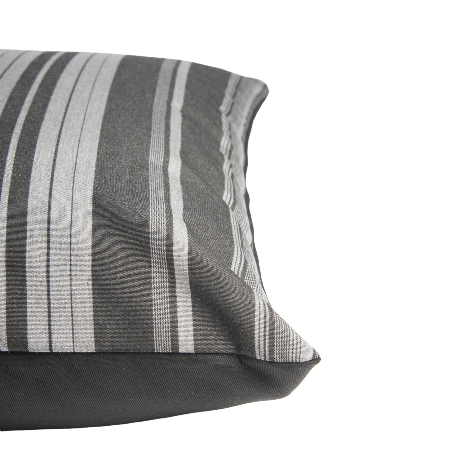 Outdoor Throw Pillow 60x60 - Grey-Black Band