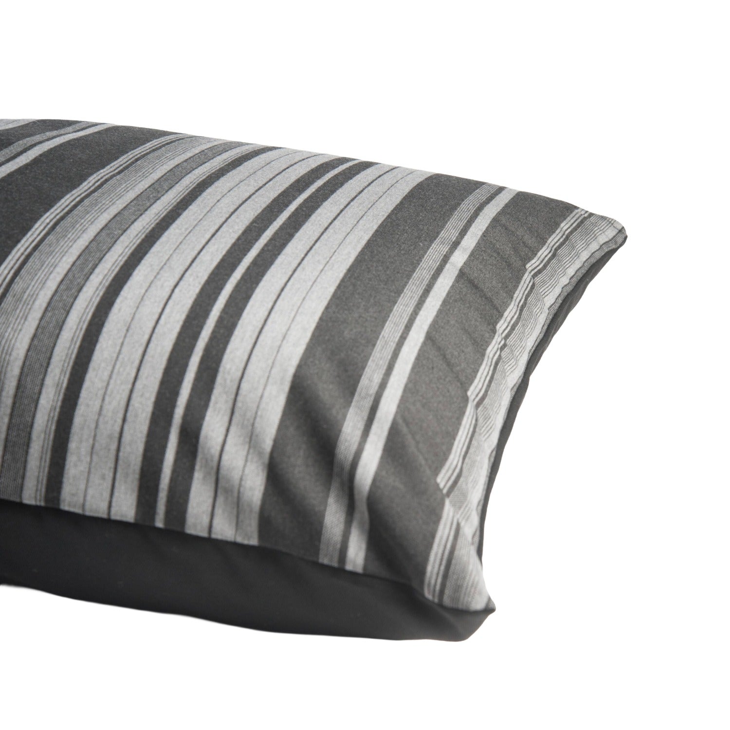 Outdoor Throw Pillow 60x60 - Grey-Black Band