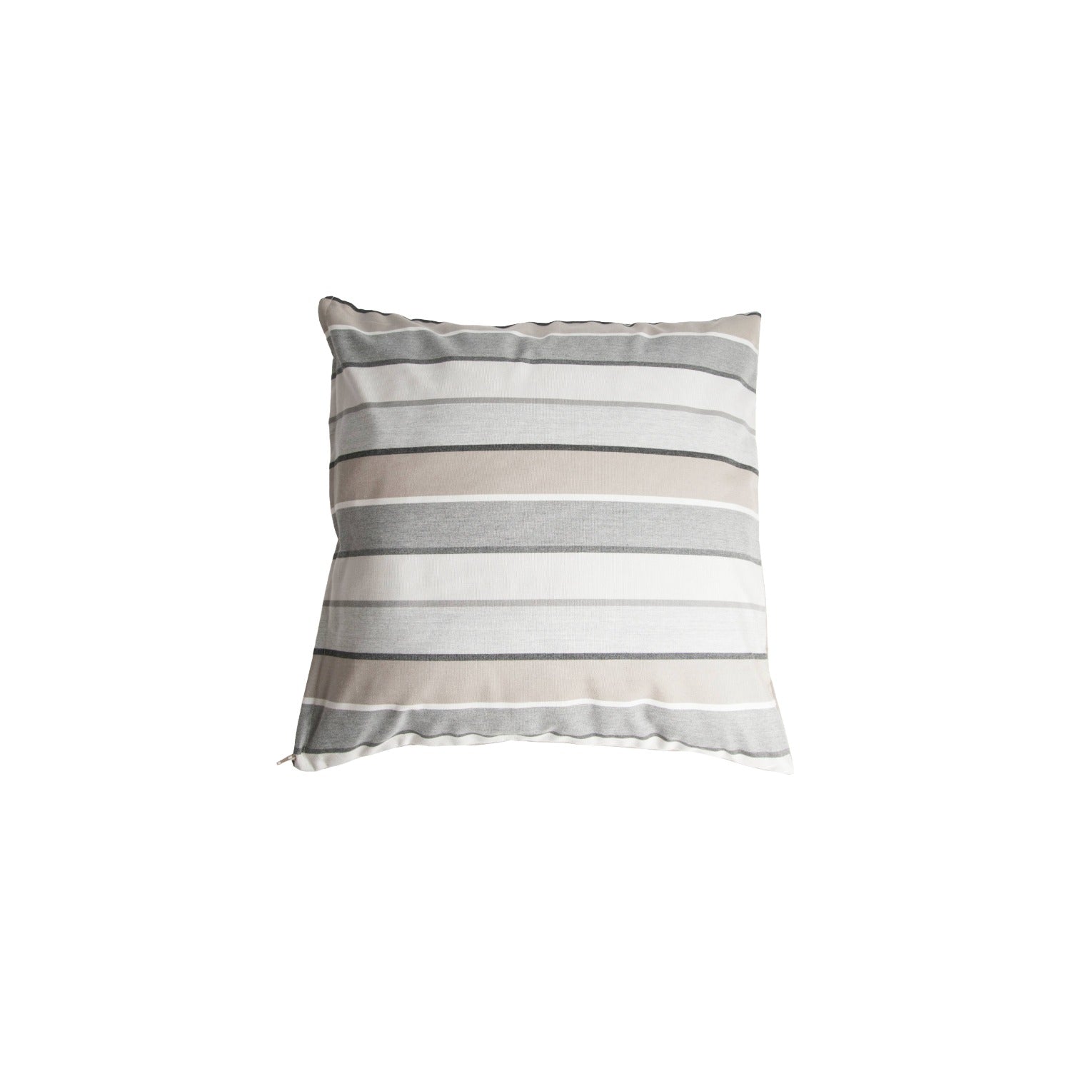 Outdoor Throw Pillow 60x60 - Grey-Taupe Band
