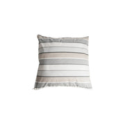 Outdoor Throw Pillow 60x60 - Grey-Taupe Band