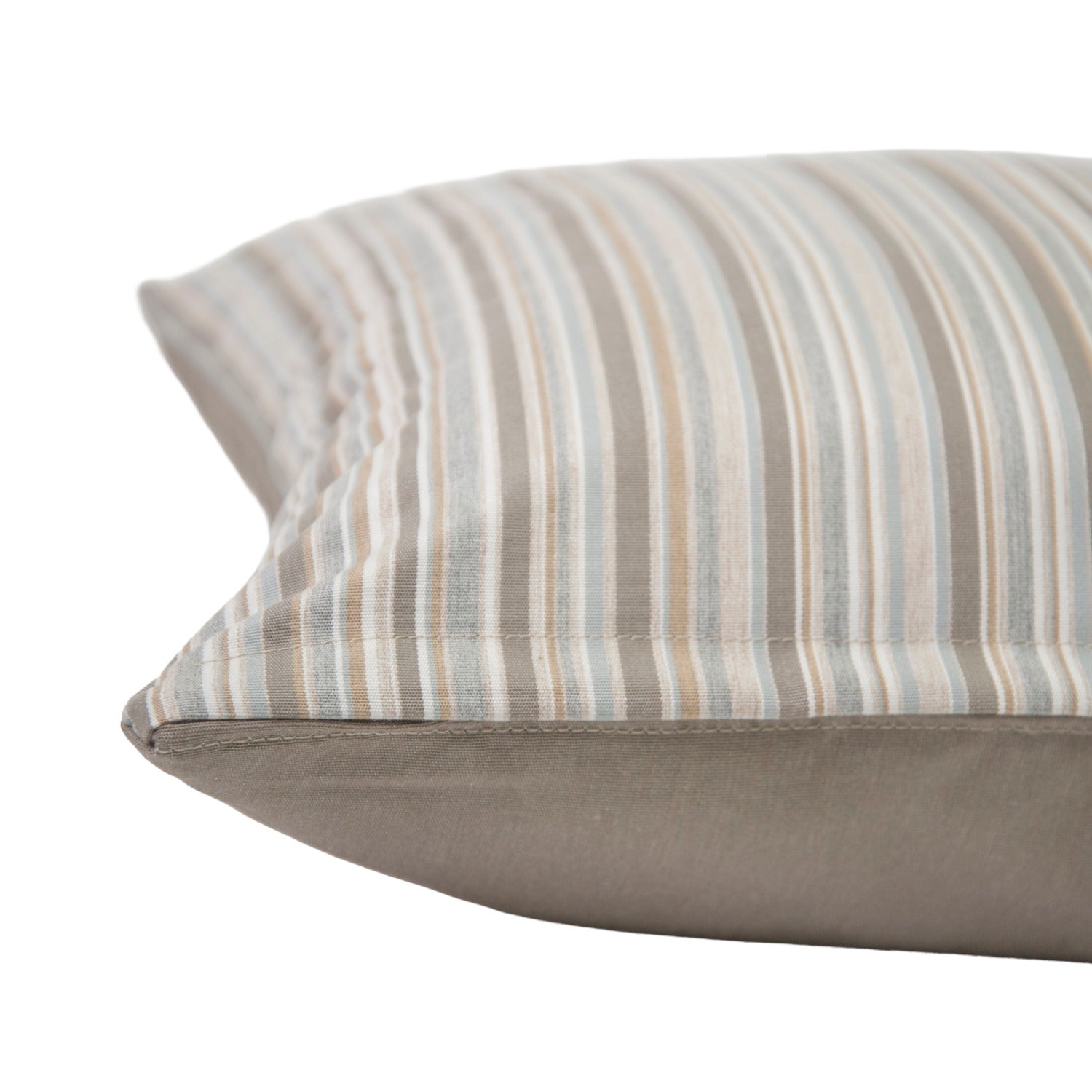 Outdoor Throw Pillow 60x60 - Stone-Taupe Stripe