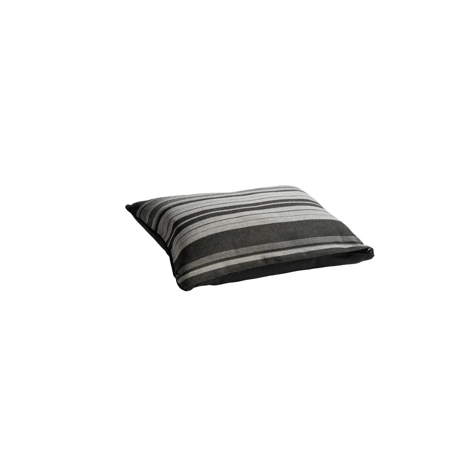 Outdoor Throw Pillow - Grey-Black Band (Small)