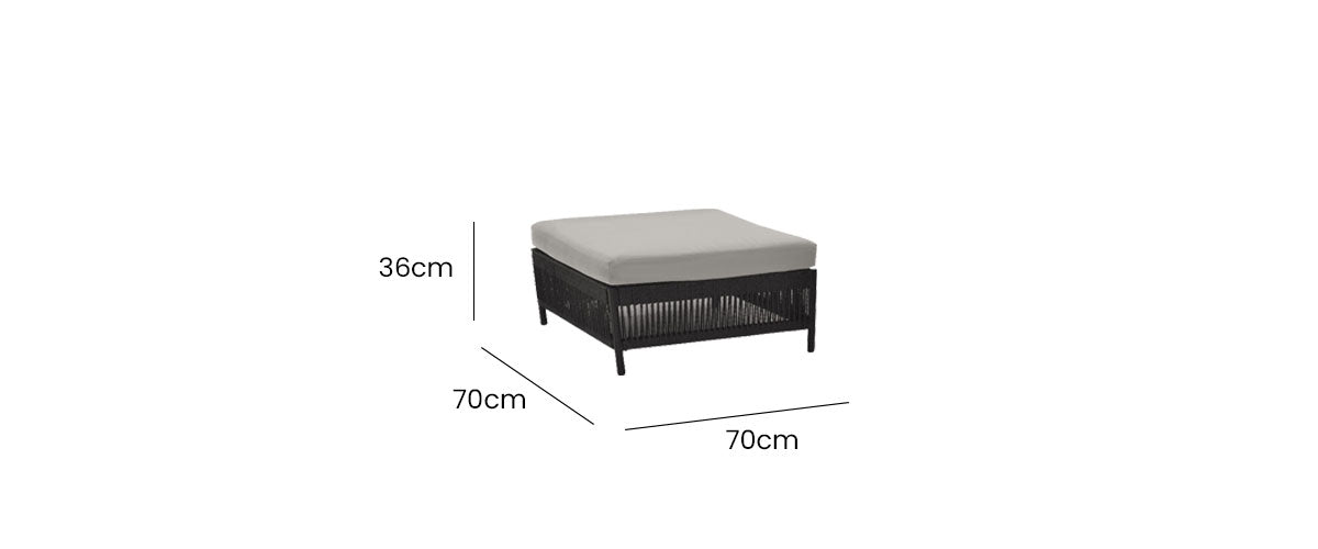 Planar Alu Modular Ottoman
