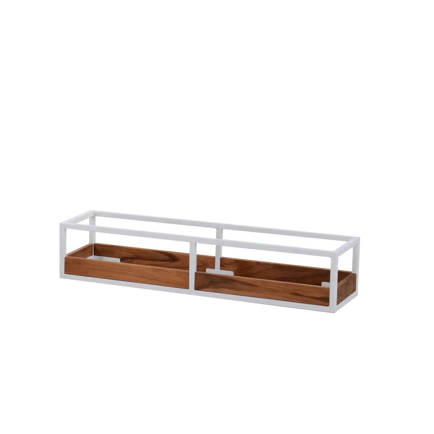 Planter Alu Block White 100x25   Wintons Teak