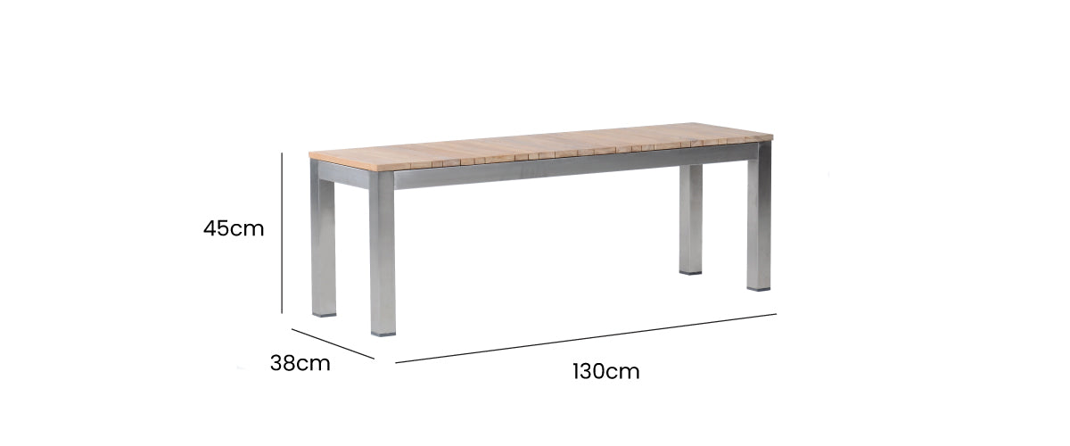 Tandem SS Backless Bench 130