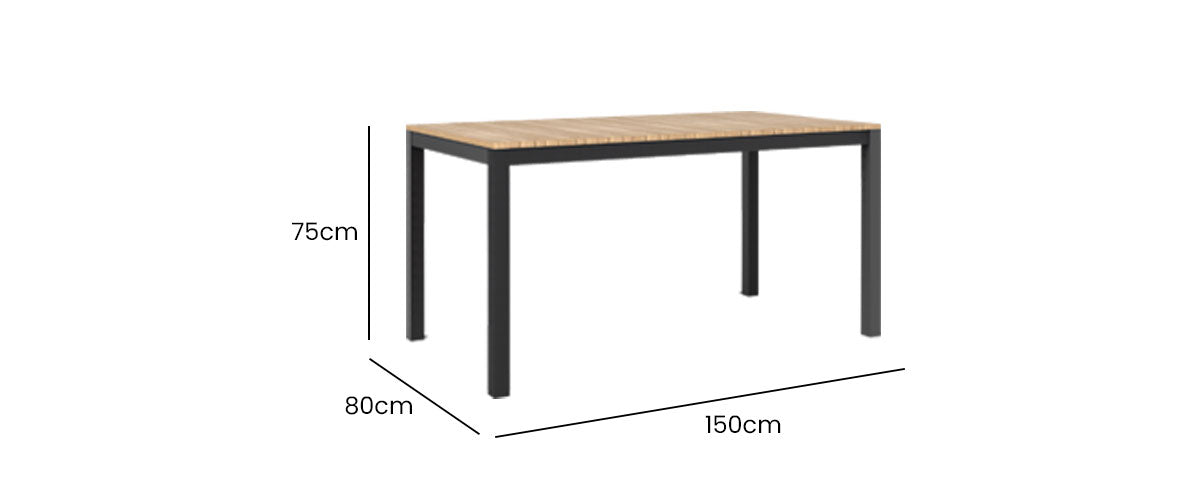 Tandem Alu Outdoor Table 150x80