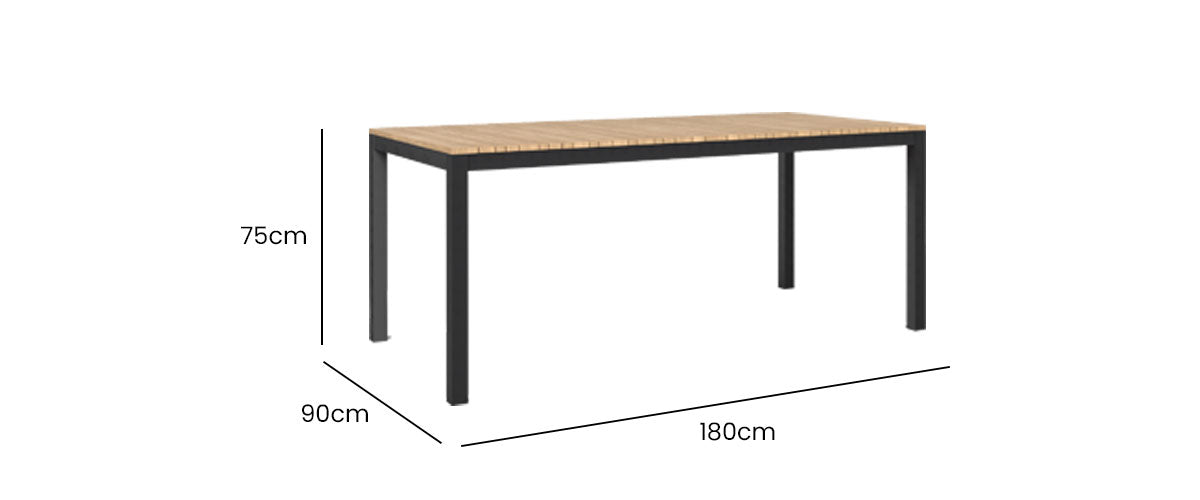 Tandem Alu Table 180x90