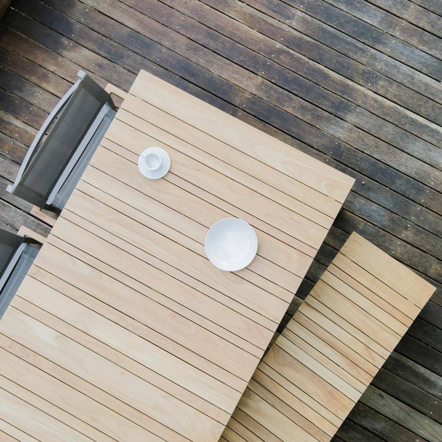 Tandem Alu Rectangular Outdoor Table Taupe