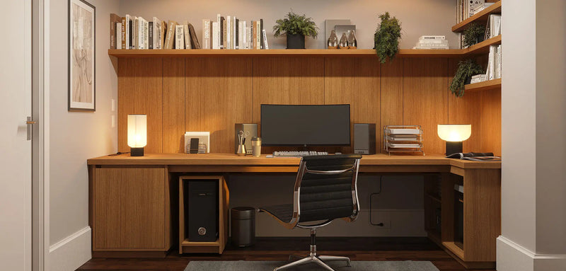 Bespoke Built-In Home Office Desk for Historic Terrace House
