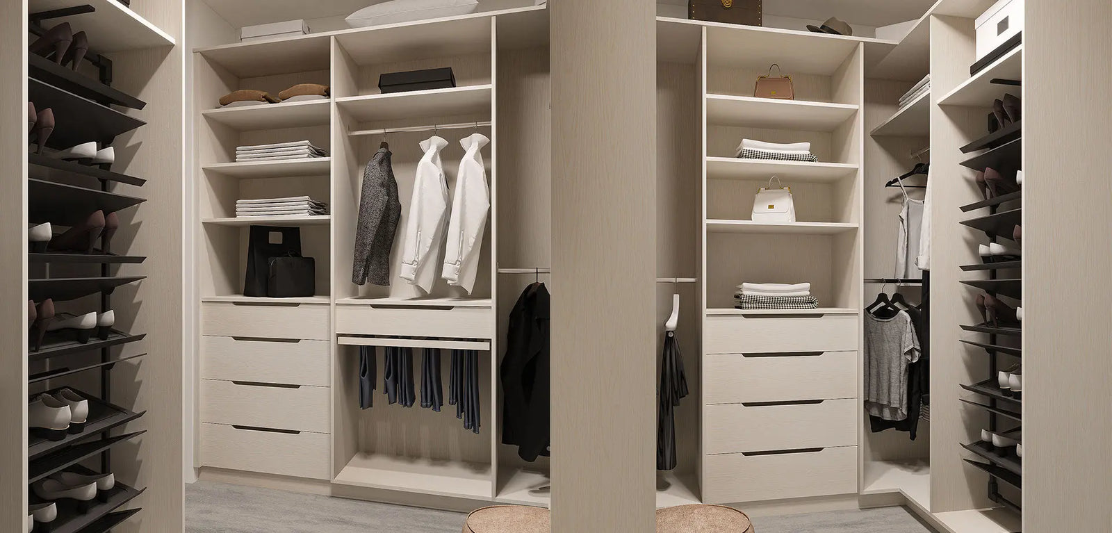 Bespoke Rotating Shoe Rack for Walk-In Robe   Wintons Teak