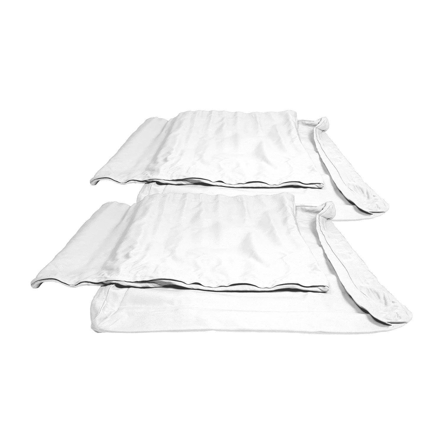 Abacus Alu Lounge Cushion Cover Replacement - Loveseat / Sunbrella White