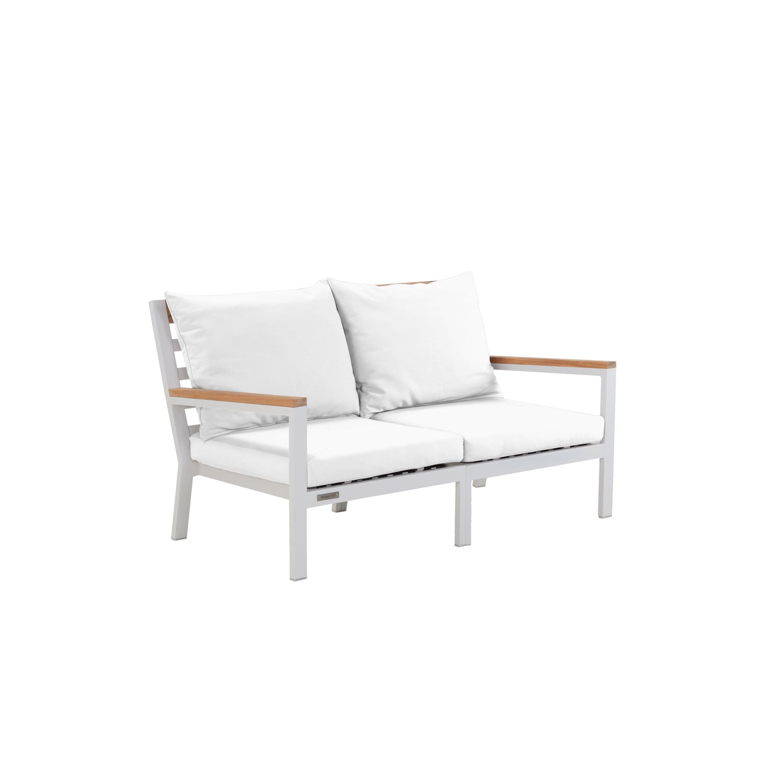 Abacus Alu Sofa White - L144 - 2 Seater / Sunbrella White