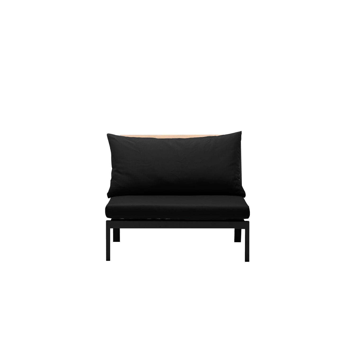 Abacus Alu Outdoor Midsection Black - Sunbrella Raven Black