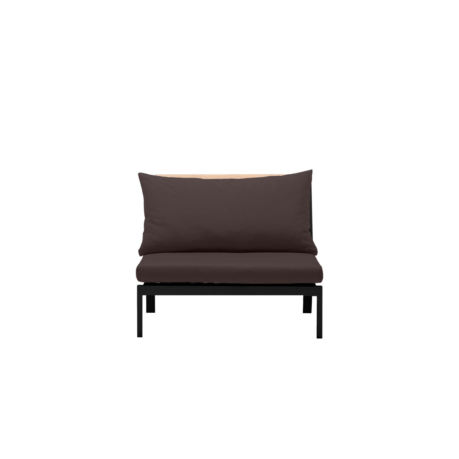 Abacus Alu Outdoor Midsection Black - Sunbrella Walnut